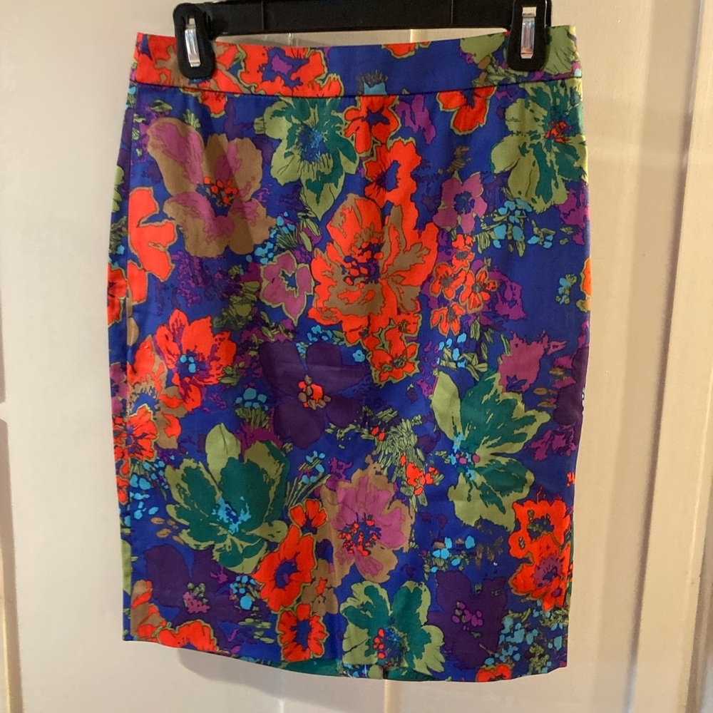 Floral Print Banana Republic Pencil Skirt